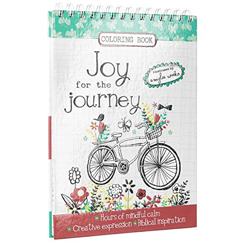 Joy for the Journey Wirebound Coloring Book - Hours of mindful calm, Creative Expression, Biblical Inspiration