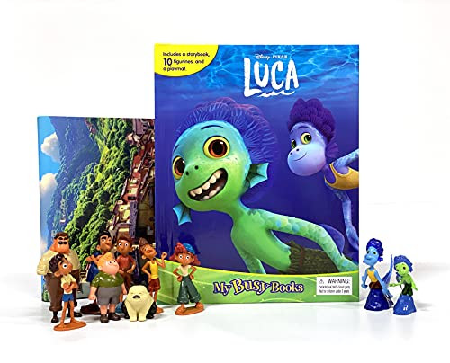 Phidal - Disney Luca My Busy Book - 10 Figurines and a Playmat