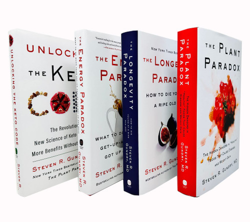 Dr. Steven R Gundry MD 4 Books Collection Set (The Plant Paradox, The Longevity Paradox, The Energy Paradox & Unlocking The Keto Code)