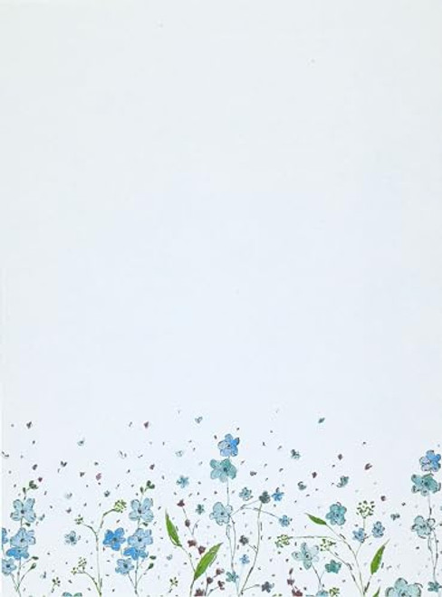 Blue Flowers (Letter-Perfect Stationery)