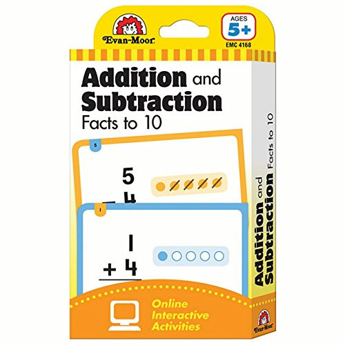 Evan-Moor Learning Line Flashcards: Addition and Subtraction Facts to 10, Grade 1+ (Age 5+) (Flashcards: Math)