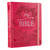 KJV Holy Bible, My Creative Bible, Faux Leather Hardcover - Ribbon Marker, King James Version, Pink Floral w/Elastic Closure