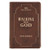 Walking with God Devotional - Brown Faux Leather Daily Devotional for Men & Women 365 Daily Devotions