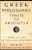 Greek Philosophy: Thales to Aristotle (Readings in the History of Philosophy)