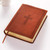 KJV Holy Bible, Super Giant Print Faux Leather Red Letter Edition - Ribbon Marker, King James Version, Saddle Tan