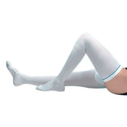 STOCKINGS ANTI-EMBOLISM THIGH HIGH OPEN TOE SHORT 15-17IN CALF, 20-25IN THIGH, UP TO 29IN LENGTH SIZE LG YELLOW W/BLUE TOE LIFESPAN (12PR/BX) [006-573-01]