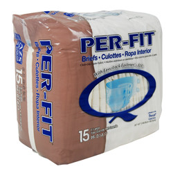 BRIEFS DIAPERS ADULT SUPER ABS DISP LF 59-64IN XL BEIGE PER-FIT MADE USA (15/PK 4PK/CS) [009-PF014]