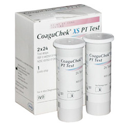 PT/INR STRIPS TEST W/CODE CHIP COAGUCHEK XS (24/BTL 2BTL/BX 10BX/PK) [025-15160]