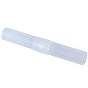 TOOTHBRUSH HOLDER 2 PC CYLINDER TUBE CLEAR (100/CS) [100-TBH1]