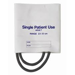 BLOOD PRESSURE CUFF ONLY DISP LF VINYL F/ANERIOD SPHYGMOMANOMETERS ADULT 31-40CM (5/BX) [500-CUFF-DSP]