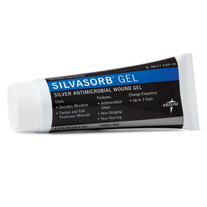DRESSINGS FILLER GEL ANTIMICROBIAL W/SILVER LF 1.5OZ TUBE SILVASORB (12/CS) [122-MSC9301EP]