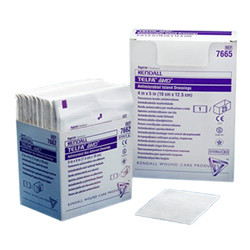 DRESSINGS NON-ADH ABS PADS ANTIMICROBIAL W/PHMB ADH BORDER LF ST 4IN X 5IN ISLAND TELFA AMD (25/BX 8BX/CS) [150-7665]