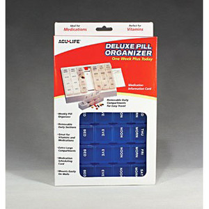 PILL BOX ONE WEEK PLUS TODAY REMOVABLE DAILY COMPARTMENTS (EA) [HE400407]