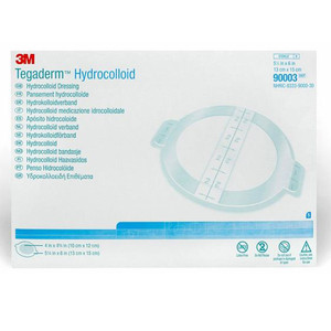 DRESSINGS HYDROCOLLOID BORDER LF ST 4IN X 4.75IN OVAL TEGADERM (5/BX 12/BX/CS) [3M90003-EA]
