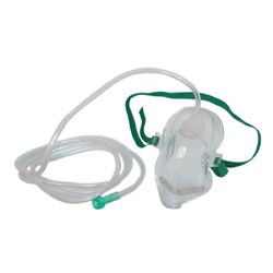MASKS OXYGEN ADULT W/ 7FT CLEAR CRIMP RESIST TUBING (50/CS) [400-M03X-7]