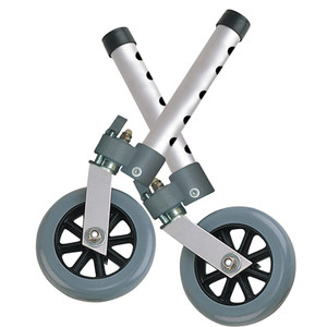 WALKERS ACCESSORIES 5IN SWIVEL-LOCK WHEELS W/REAR GLIDES AND COVERS (PR) [500-W1A-5WS]
