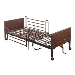 BEDS HOMECARE SEMI-ELEC SPRING DECK 450LB CAP 36INW X 88INL W/FOAM MATTRESS & FULL RAILS (1PKG/PALLET) [500-HCBED-80PKG]