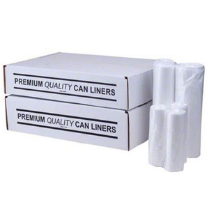 CANS TRASH LINERS 33 GAL CLEAR 33IN X 40IN HD M12 MADE USA (25/RL 20RL/CS) [500-40HC-R]
