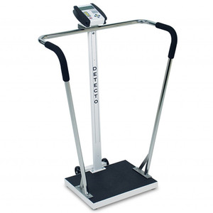 SCALES DIGITAL PLATFORM STAND ON W/HANDRAILS 600LB CAP DETECTO (EA) [500-6855]