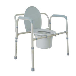 COMMODES BARIATRIC STEEL FOLDING ADJ HT 17-23INH X 24INW X16IND 650LB CAP GRAY (1/CS) [500-C101-XW]