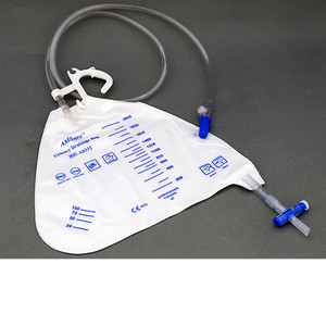 DRAINAGE BAGS W/ANTI-REFLUX DRIP CHAMBER DISP LF SINGLE HANGER 2000ML (20/CS) [500-DBAG]