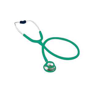 STETHOSCOPES DUAL HEAD ALUM 22IN VINYL Y-TUBING TEAL (1/BX 100BX/CS) [500-DH01]