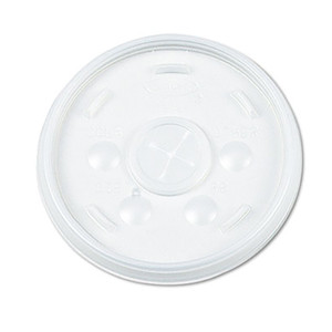 CUPS LIDS ONLY DISP SLOTTED F/ 12OZ FOAM CUP DART (100/SL 10SL/CS 1000/CS) [425-12SL]