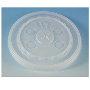 CUPS LIDS ONLY DISP PLASTIC W/STRAW SLOT F/ 12, 16, 20, 24OZ CUP DART (1000/CS) [500-FCL16]
