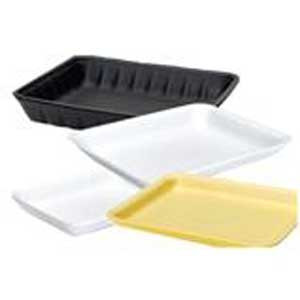 TRAYS FOAM DISP 5.75IN X 8.25IN X .5IN WHITE (500/CS) [500-FT68]