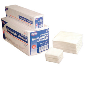 DRESSINGS GAUZE SPONGES ST NON-WOVEN 4PLY 2IN X 2IN DUKAL (2/PK 50PK/BX 30BX/CS) [500-GS22-4S]