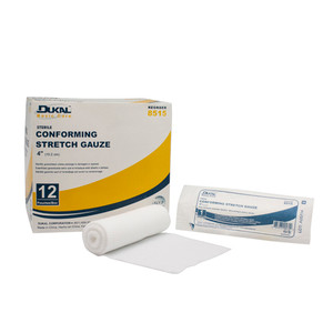 BANDAGES GAUZE ROLLS STRETCH LF ST 4IN X 4.1YD DUKAL (12/BX 8BX/CS) [500-GR4S]