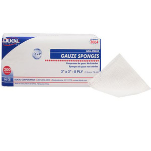 DRESSINGS GAUZE SPONGES NS 8PLY 3IN X 3IN DUKAL (200/PK 20PK/CS) [500-GS33]