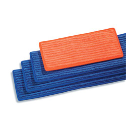 MOPS HEADS FLAT MICROFIBER VELCRO 12IN X 5IN ORANGE ANTIMICR HIGH PERFORMANCE COMPLIANCE SOLN (5/PK 50PK/CS) [500-HPAM-11M]