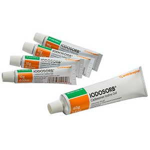DRESSINGS HYDROGEL LF 1.4OZ / 40GM TUBE 0.9% IODINE ABSORBENT IODOSORB (12/CS) [SN6602125040]