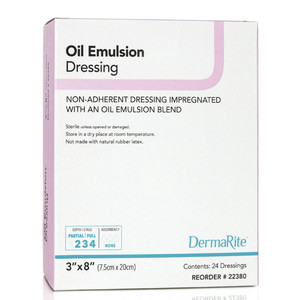 DRESSINGS IMPREGNATED OIL EMULSION GAUZE NON-ADH LF ST 3IN X 3IN (50/BX) [500-6222-E33]