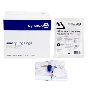 LEG BAGS FABRIC STRAPS ANTI-REFLUX VALVE LF 33OZ 900/1000ML (12/BX 4BX/CS) [500-LB30]