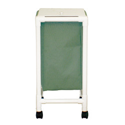 HAMPERS SINGLE PVC 3IN HD CASTERS 15 GAL MESH W/ZIPPER (EA) [500-PVC-HM33-1]