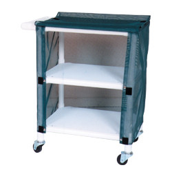 LINEN CARTS PVC 2 SHELF W/MESH COVER SPECIFY COLOR 20IN X 25IN (EA) [500-PVC-LC25-2]