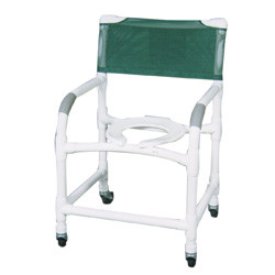 CHAIR SHOWER PVC W/4IN HVY DUTY CASTERS 375LB CAP 22INW (EA) [500-PVC-SC22]