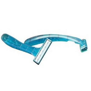 RAZORS TRIPLE BLADE DISP W/LUBRICATING STRIP GRAY/BLUE PIVOT STYLE (10/BX 50BX/CS) [500-R010]