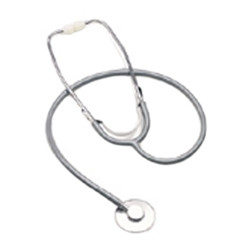 STETHOSCOPES NURSE SINGLE HEAD ALUM 22IN VINYL Y-TUBING TEAL (1/BX 100BX/CS) [500-SH01]