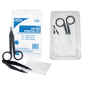 KITS/TRAYS SUTURE REMOVAL W/LITTAUER SCISSOR & PLASTIC FORCEPS DISP ST (50/CS) [500-SRKIT]