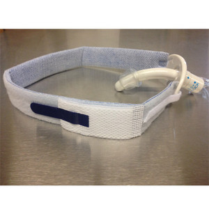 TRACHEOSTOMY TUBE TIES HOLDERS SOFT FOAM COLLAR VELCRO LF 2-PC 1IN FITS UP TO 19.5IN PEPPER MEDICAL (10/BX) [500-TTT2]