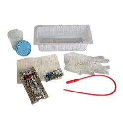 KITS/TRAYS URETHRAL CATHETERS DISP ST RED RUBBER LATEX 14FR VINYL 2GLV COMPLIANCE SOLN (20/CS) [500-UKIT-RR]