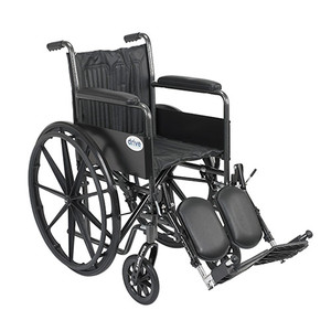 WHEELCHAIR 18IN FIXED ARMS ELR 300LB CAP (EA) [500-WC18E]