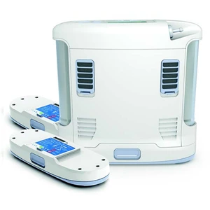 CONCENTRATORS OXYGEN MACHINE 3 LPM PORTABLE 100-240 V 50-60 Hz 5 YR WTY (2) 8 CELL BATTERIES OXYGO (EA) [765-1400-1000-28]