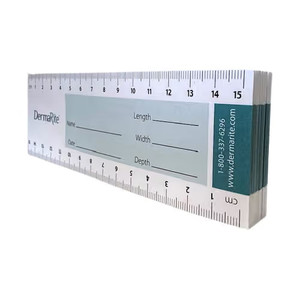 DEVICE MEASURING WOUND DISP 14CM (50SH/PAD) [702-F314-RULER]