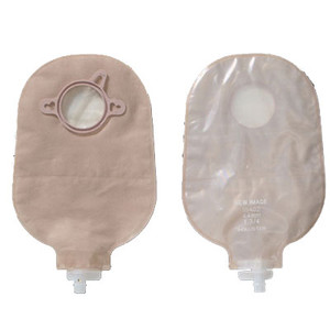 UROSTOMY PCH 2PC DRAIN PRE-SIZED W/ADAPTER LF 1 3/4IN FLANGE TRANS NEW IMAGE (10/BX 24BX/CS) [HOL18402]