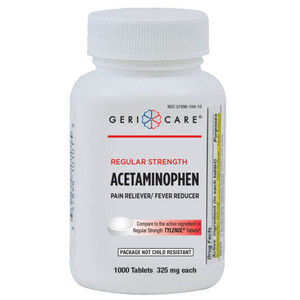 ANALGESICS ACETAMINOPHEN 325MG TABLETS COMPARE TO TYLENOL TABLETS MADE USA (1000/BTL 12/CS) [PH002]