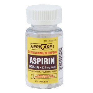 ANALGESICS ASPIRIN 325MG TABLETS 5GR COMPARE TO BAYER ASPIRIN MADE USA (100/BTL 12/CS) [PH007]